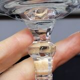 4 Libbey Rock Sharpe Crystal Champagne Coupes