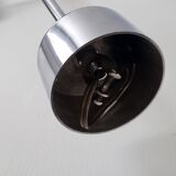 Vintage space age 1970 pendant light in brushed steel