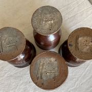 Service of 8 vintage pyrite stoneware glasses from 1960 by Albert THIRY (Vallauris)