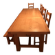 Solid oak dining table made by a craftsman cabinetmaker.