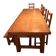 Solid oak dining table made by a craftsman cabinetmaker.