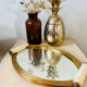 Plateau miroir doré Art Deco