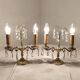 Appliques classiques en bronze et en cristal, France années 1950.