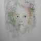 Young woman with green hair -Lithograph signed- Leonor Fini EA