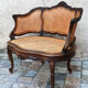 Fauteuil bergère de style Louis XV