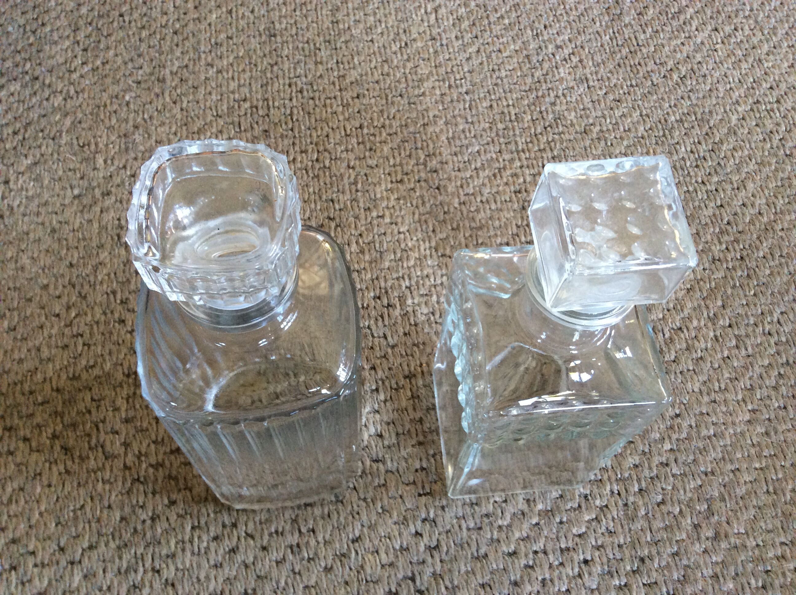 2 whiskey decanters