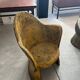 Garden furniture in concrete imitation faux wood