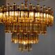 Paolo Venini two-tone chandelier, 4 levels, 1970, Italy