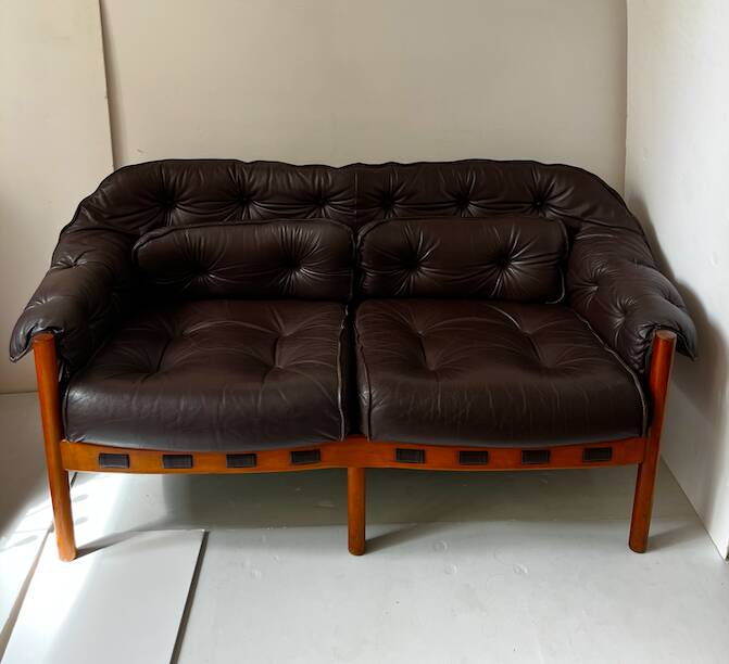 2/3-seater canapé Arne Norrell for COJA Sweden in leather