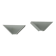 Paire d'applique vintage géométrique, verre sablé et métal blanc, Italie 1970