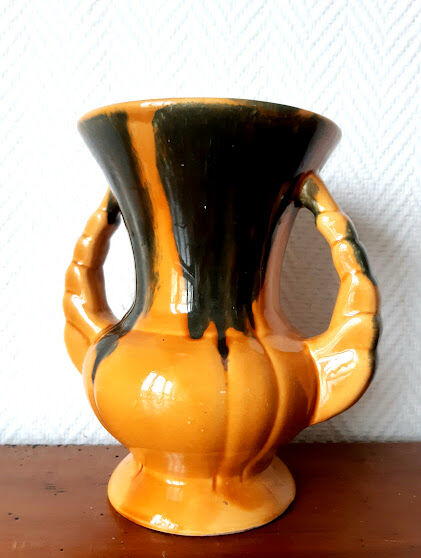 Vase with double ceramic handles 1960