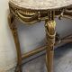 Console Hollywood Regency - Bois doré et Marbre