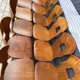 Set of 12 Baumann bistro gentiane dining chairs 1970