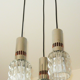 Raak waterfall suspension, Amsterdam, chrome and glass, 70s
