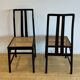 Set of 6 black lacquered and cane chairs by Montina s.p.a.