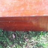 suitcase, wooden trunk