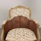 Pair of antique Rococo-style armchairs in painted wood, 20th century.