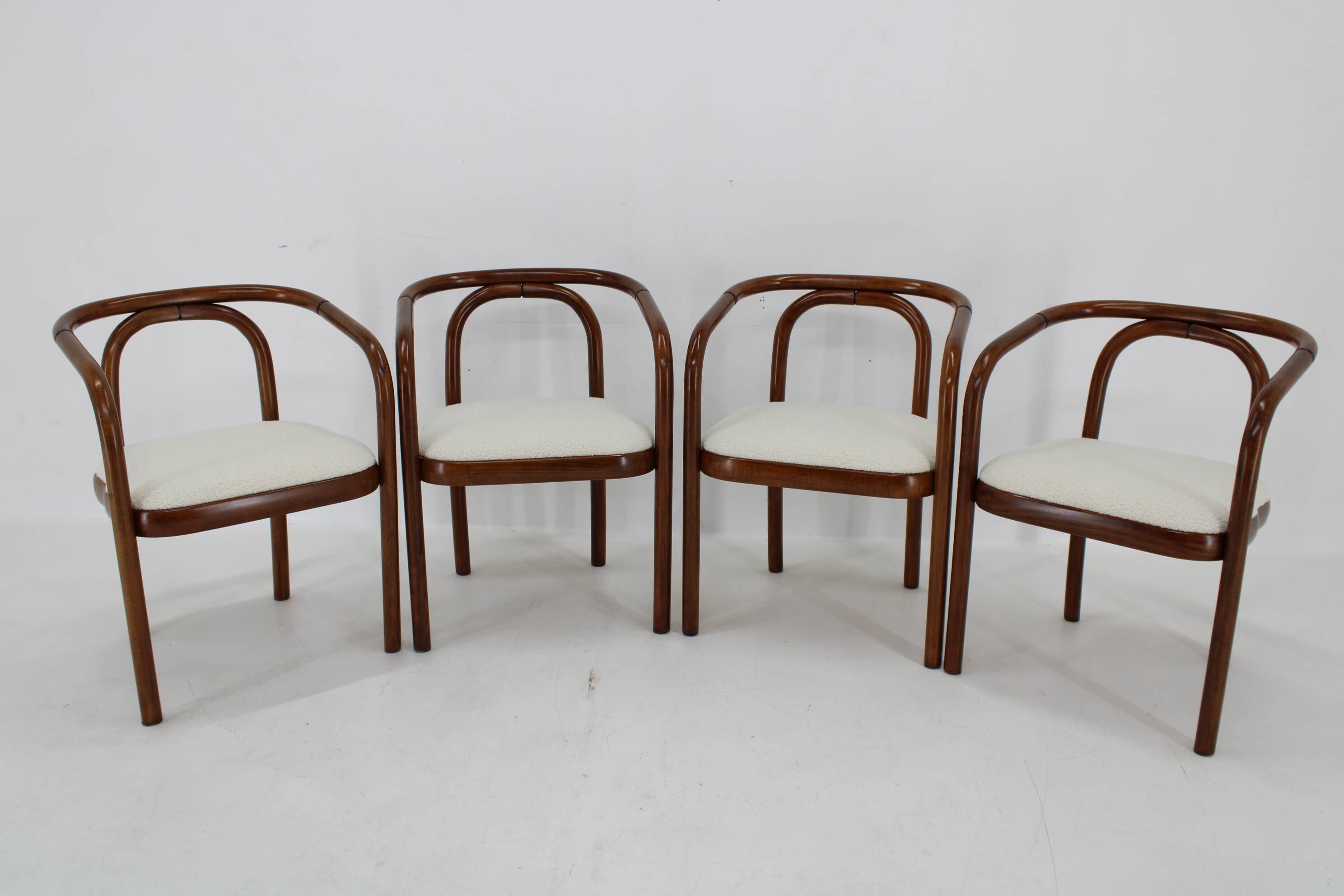 1970s antonin suman set of four dining chair by ton