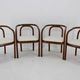 1970s antonin suman set of four dining chair by ton