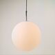 Sphere Pendant in White Satin Opal Glass from Glashütte Limburg, 1970