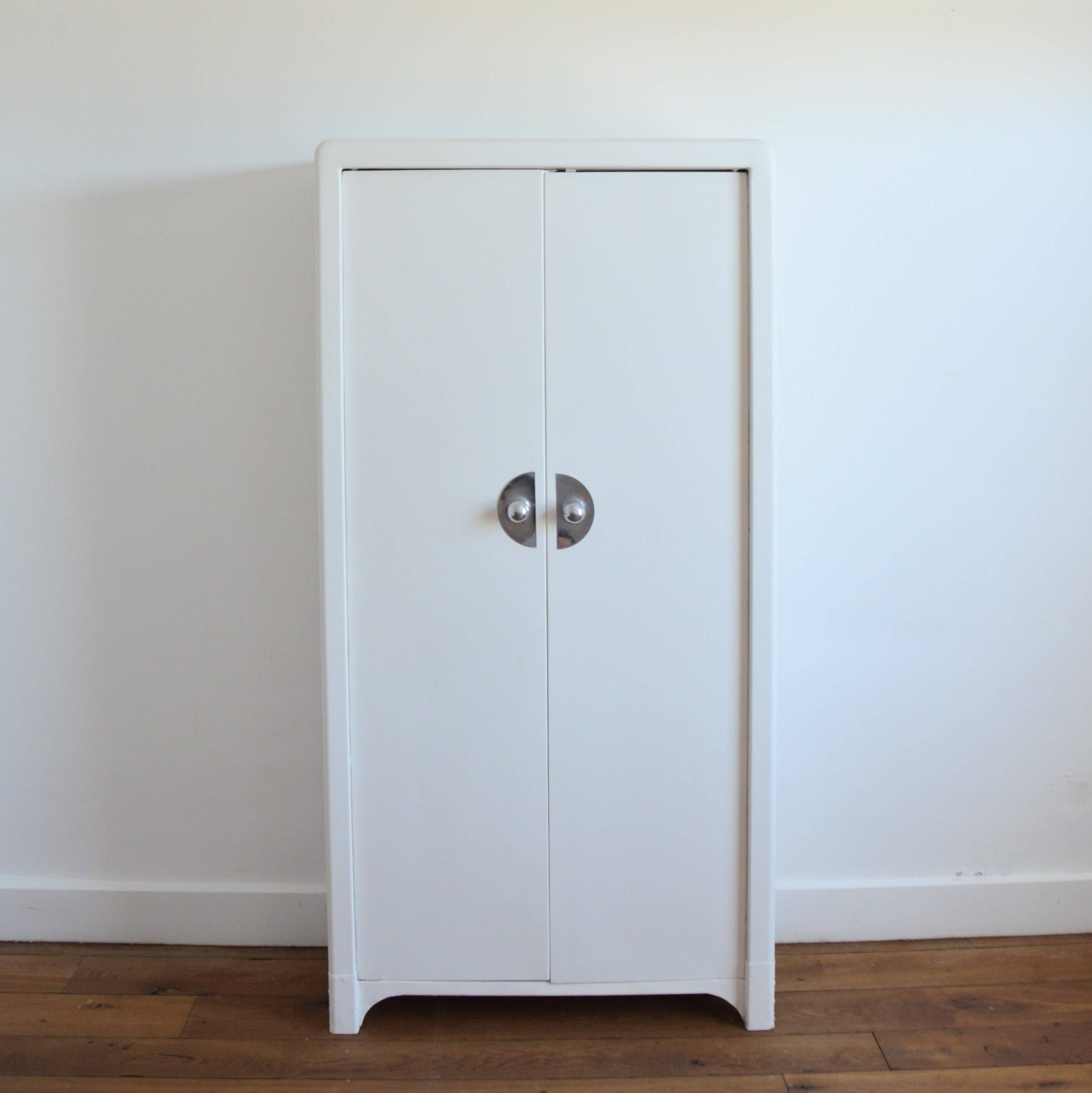 Vintage Mado metal storage cabinet from the 1950s.