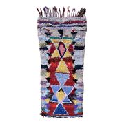 Tapis Berbère Boucherouite coloré - 81 x 190 cm