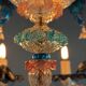 Venetian chandelier in multicolored Murano glass, circa 1930