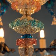 Lustre vénitien en verre de Murano multicolore, vers 1930