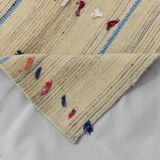 5x8 Cream & Beige Vintage Kilim Rug, 151x230Cm