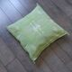 Coussin berbere Sabra vert en soie de cactus
