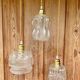 Suspension globe en verre transparent forme fleur vintage