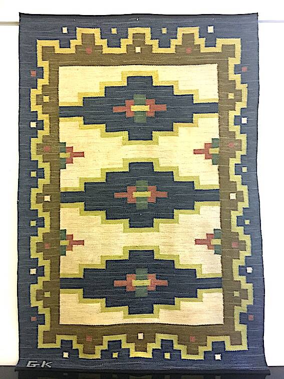 Swedish wool rug from the 50s and 60s