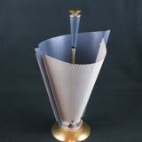 Umbrella holder, brass and pierced metal, France