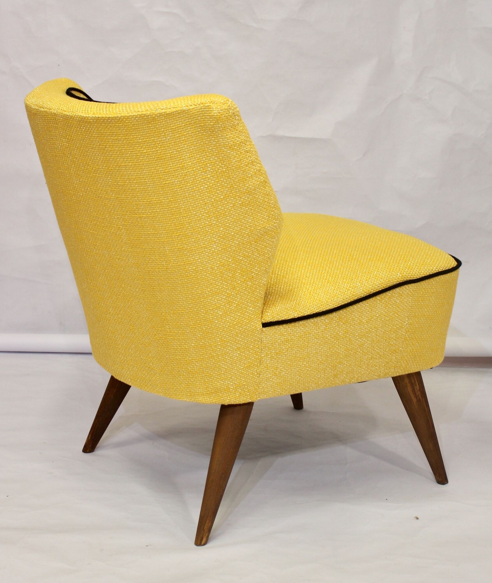 Vintage cocktail armchair from the 50's restored Kenzo fabric Lelievre Edition