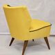 Vintage cocktail armchair from the 50's restored Kenzo fabric Lelievre Edition