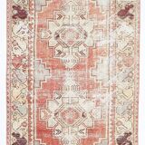 Red & Cream Vintage Persian Runner Rug, 86x265Cm