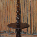 Wooden Floor Lamp with Pink Shade