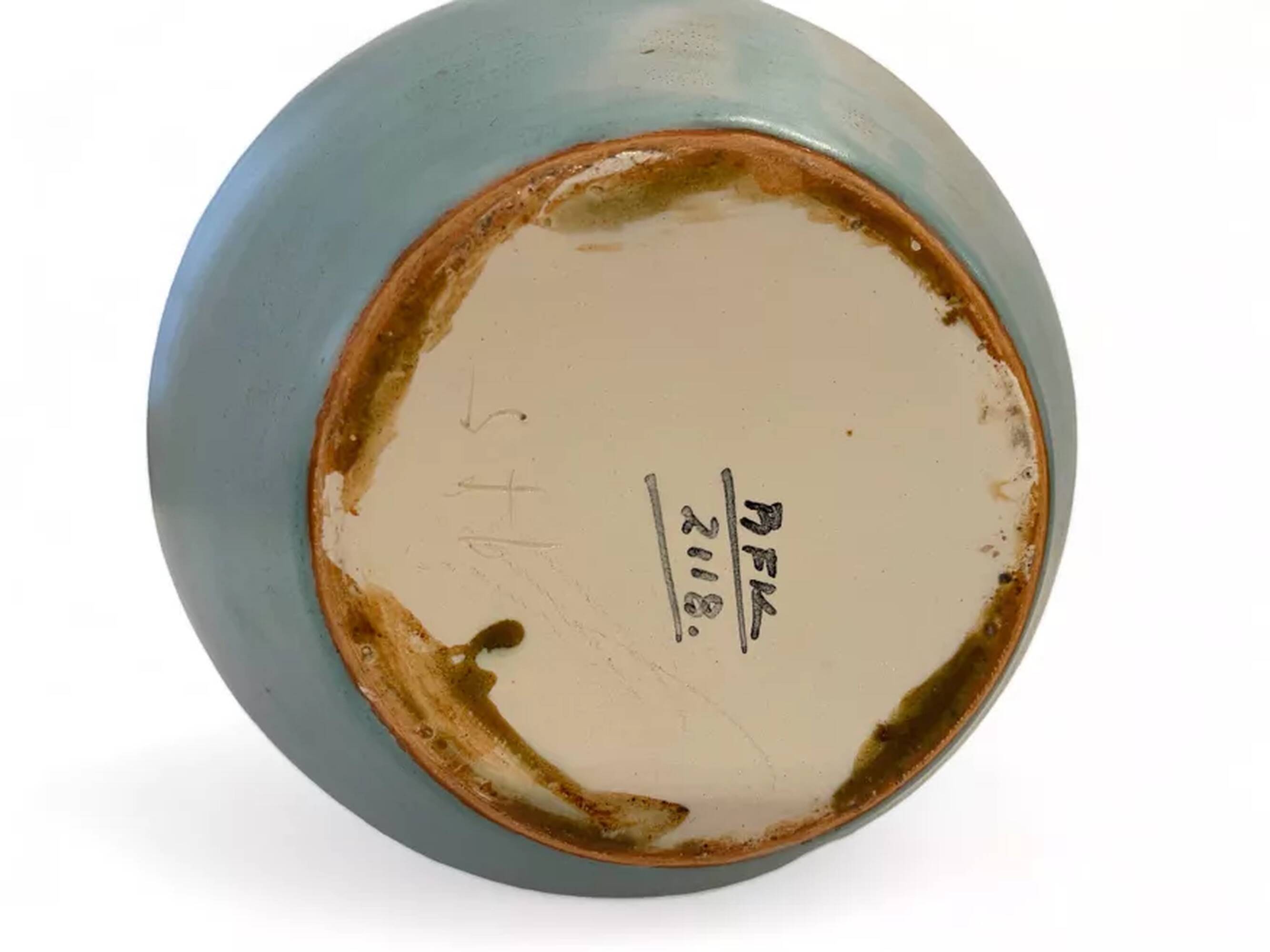 Boch Frères Keramis, Large Art-Deco Vase, Geometric Pattern.