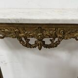 Louis XVI style console in chiselled bronze, 20th century.