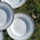 Twelve white porcelain plates