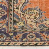 6x9 Turkish Classic Pattern Orange Green Vintage Rug, 174x279Cm