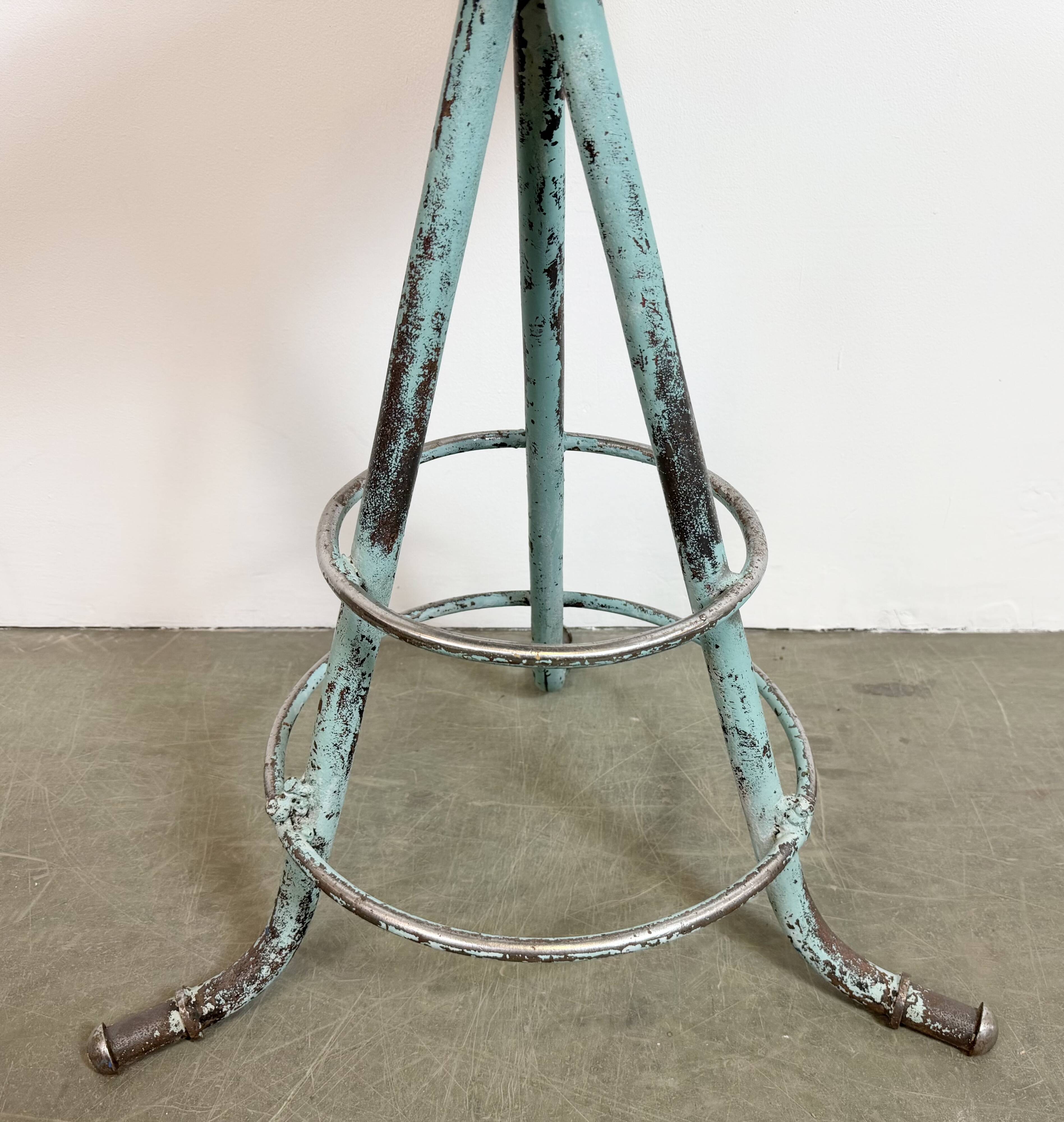 Green Industrial Workshop Stool, 1960s