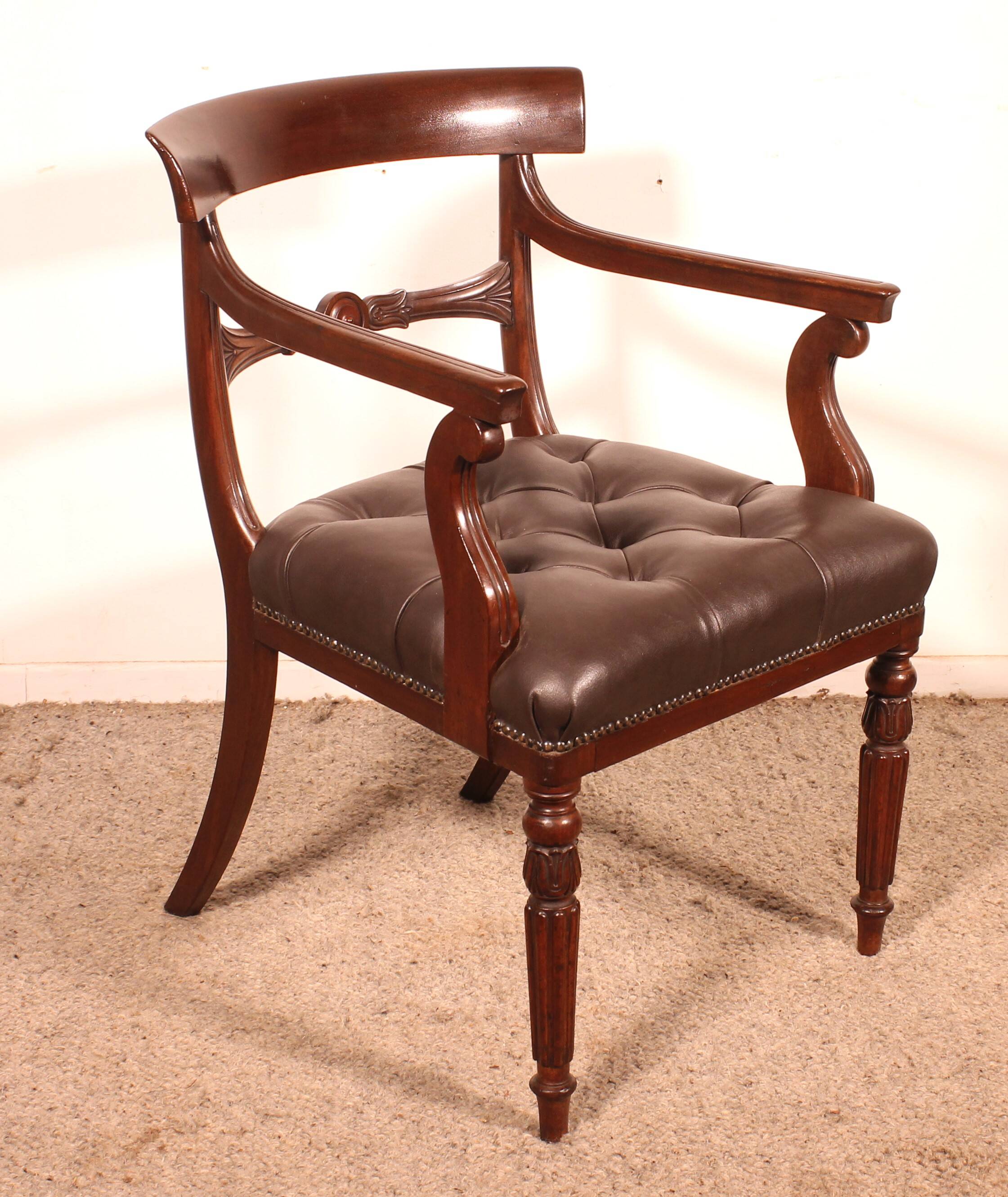 Regency Mahogany Office Chair circa 1810