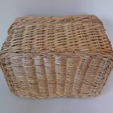 Vanity en osier vintage