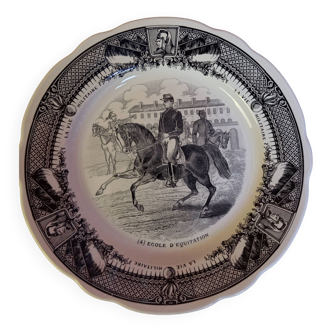 Sarreguemines earthenware talking plate