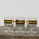 3 glasses with feet of vintage bistrot Ricard