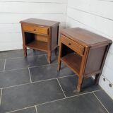 Pair of oak bedside tables
