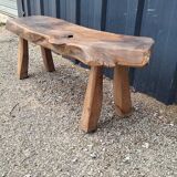 Solid wood bench