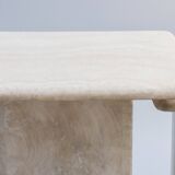 Set of 2 vintage travertine coffee tables or side tables