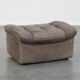 Luxurious, comfortable, gray leather vintage footstool